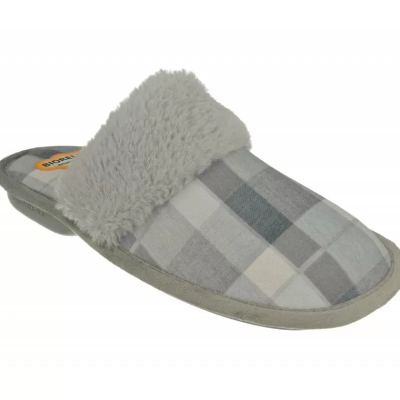Cosdam Chinelas-Zapatilla Chinela De Biorelax En Pano Cuadros Con Planta De Descanso Y Piso De Goma