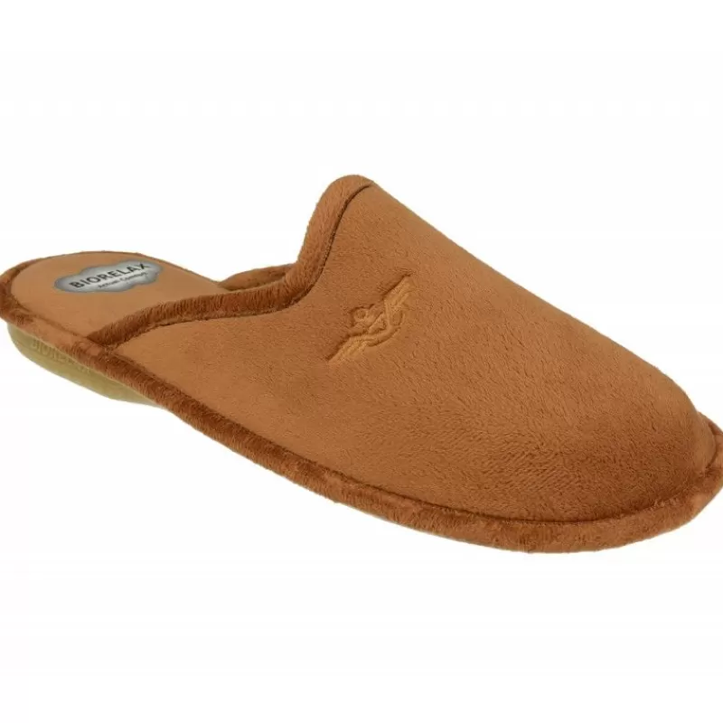 Cosdam Chinelas-Zapatilla Chinela De Con Suela Y Planta Biorelax En Pano Liso De Dacha Con Bordado Lateral