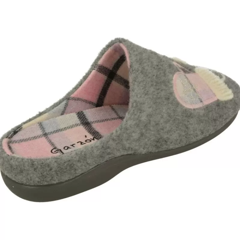 Garzon Chinelas-Zapatilla Chinela De Con Bordado Gorro Manoplas Y Gorro, Planta De Descanso Extraible Con Suela De Caucho