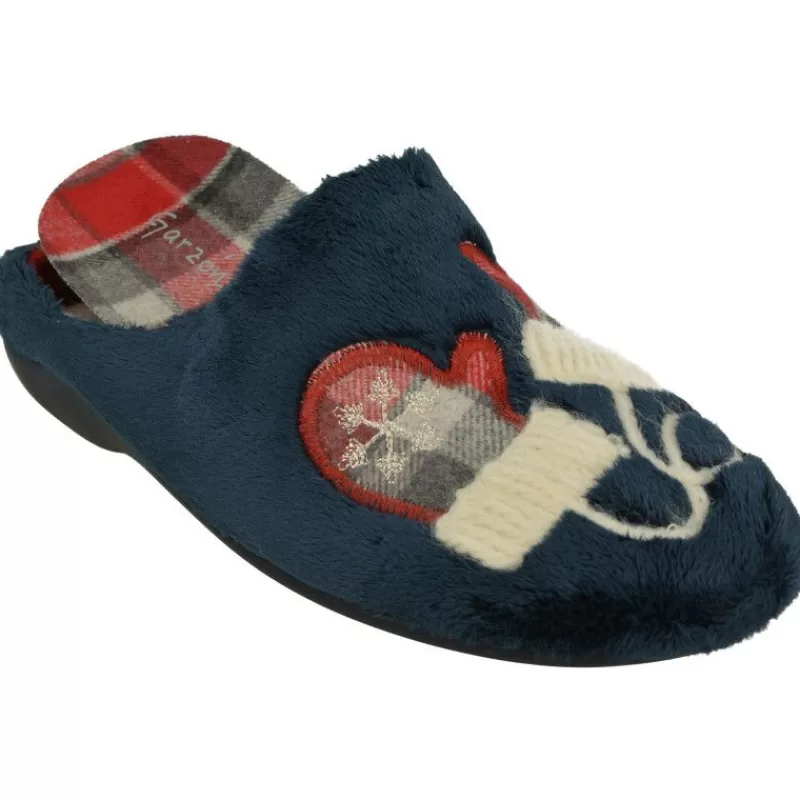 Garzon Chinelas-Zapatilla Chinela De Con Bordado Gorro Manoplas Y Gorro, Planta De Descanso Extraible Con Suela De Caucho