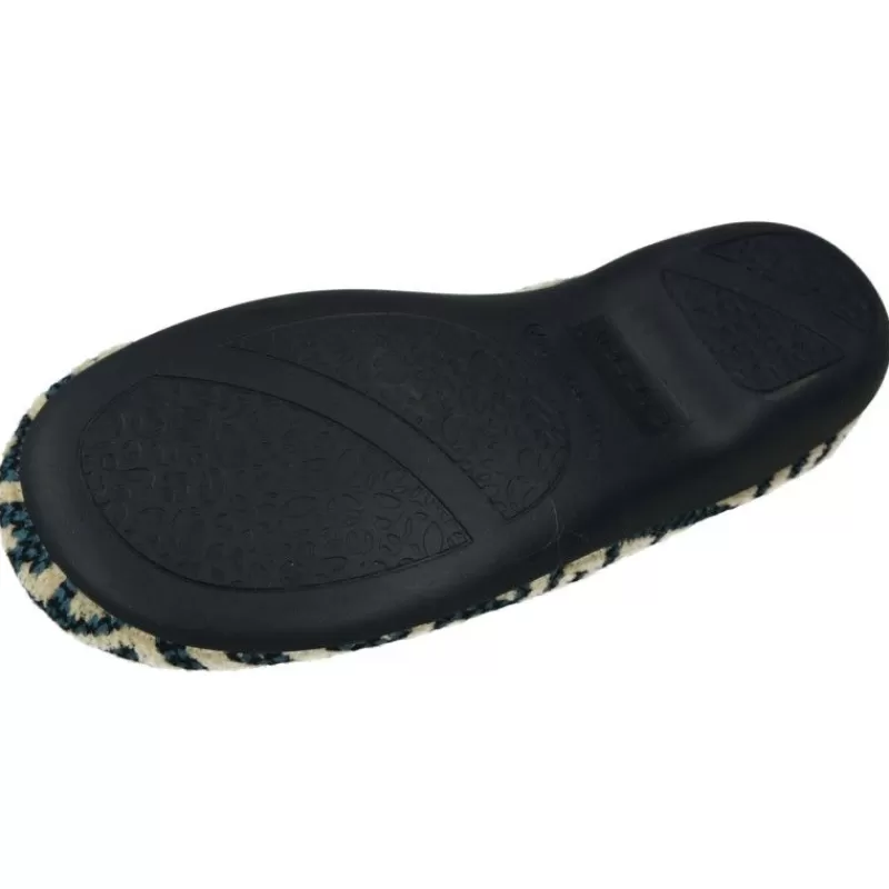 Garzon Chinelas-Zapatilla Chinela De De Pano, Laberinto Estampado, Planta De Descanso Movible Y Piso De Caucho Marino