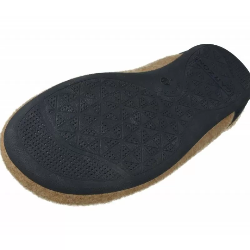 Garzon Chinelas-Zapatilla Chinela De En Pano Combinado Con Piso De Caucho Y Planta De Descanso Extraible