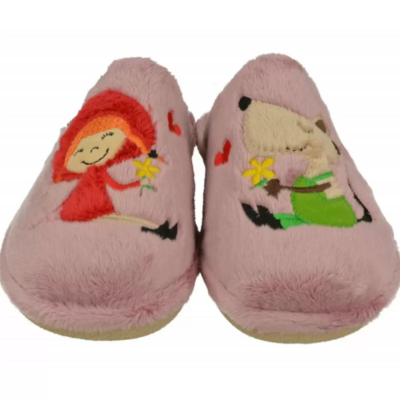 Garzon Chinelas-Zapatilla Chinela De En Pano Dacha Con Estampado Caperucita Y Piso Microporoso