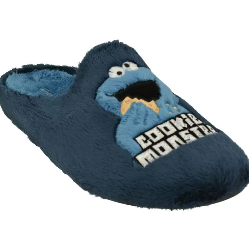 Garzon Chinelas-Zapatilla Chinela De En Pano Dacha Con Estampado Come Galletas Y Planta De Descanso Extraible Marino