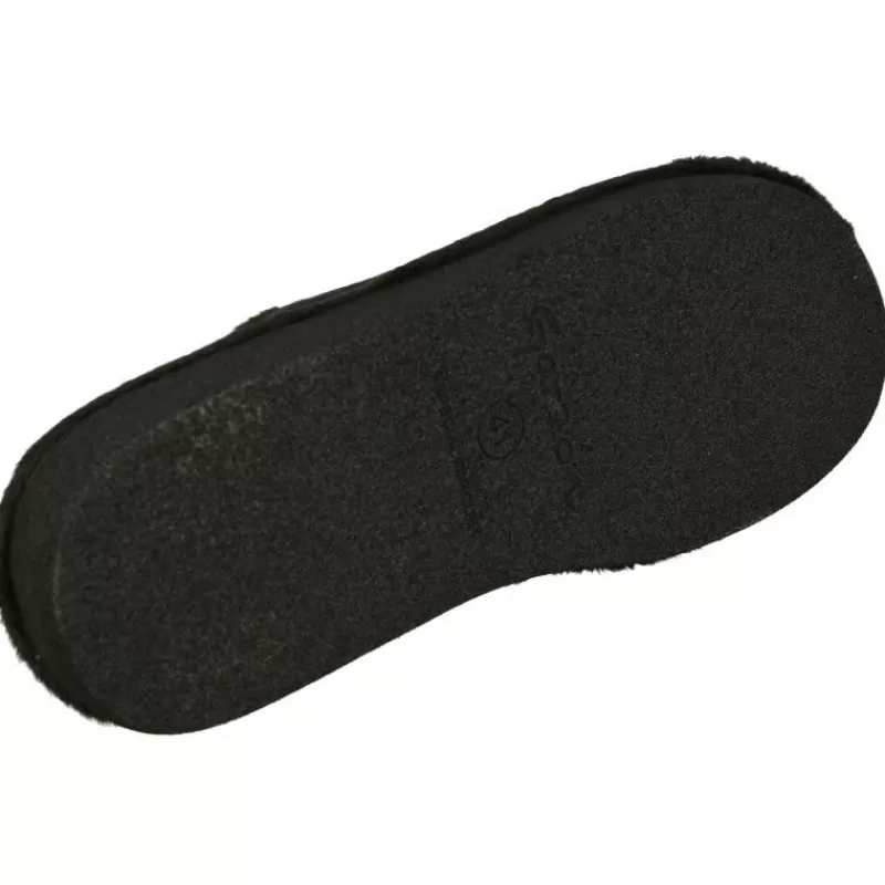 Garzon Chinelas-Zapatilla Chinela De En Pano Dacha Con Estampado Comecocos Y Piso Microporoso Muy Ligero Negro