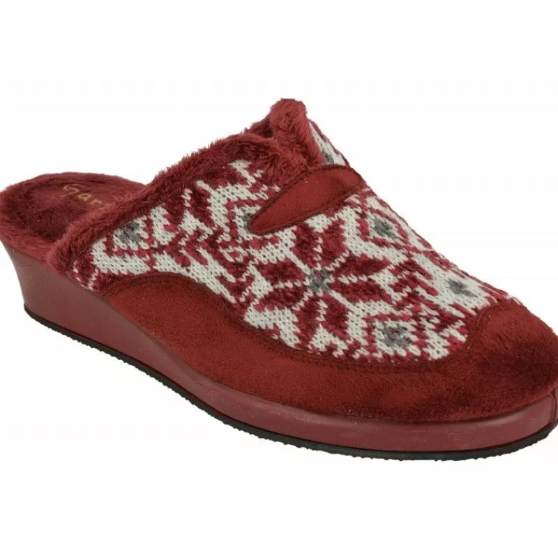 Garzon Chinelas-Zapatilla Chinela De En Pano De Lana Nordico Con Piso De Cuna Esponjosa