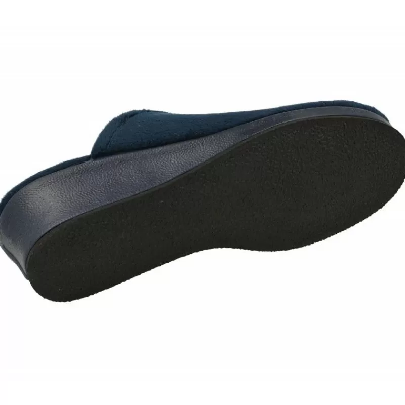 Garzon Chinelas-Zapatilla Chinela De En Pano De Terciopelo Con Bordado En Pala Y Cuna Esponja De Gran Confort