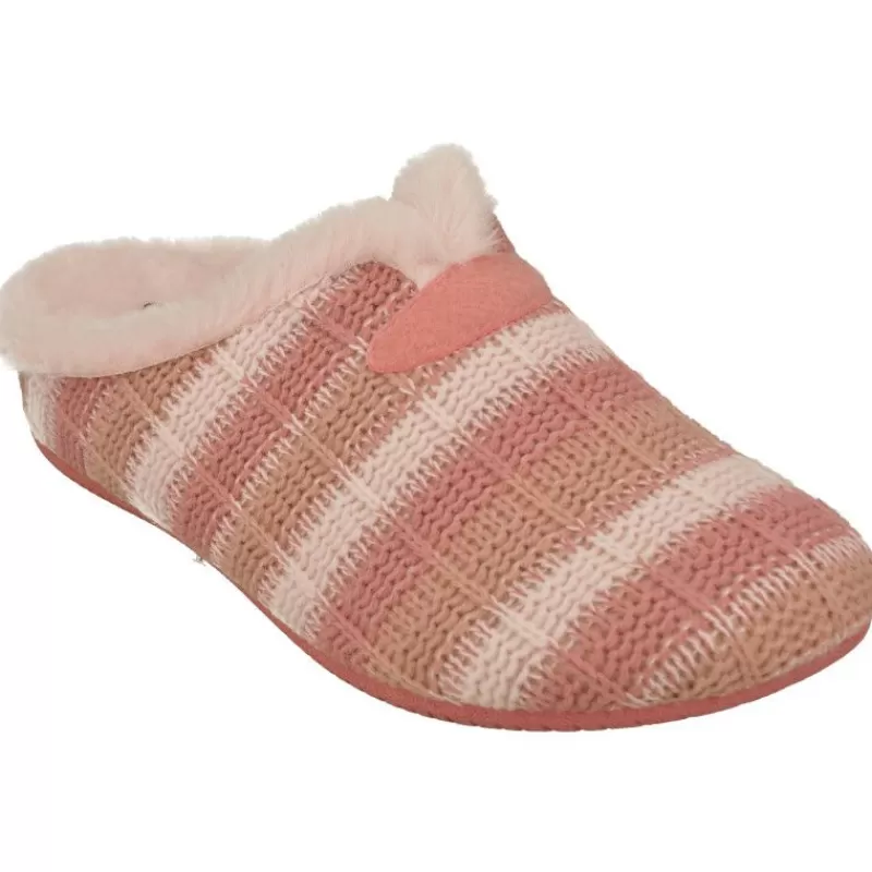 Garzon Chinelas-Zapatilla Chinela De En Pano Estampado Rayas, Con Piso De Cuna De Caucho Y Planta Interior De Gel Muy Confortable.