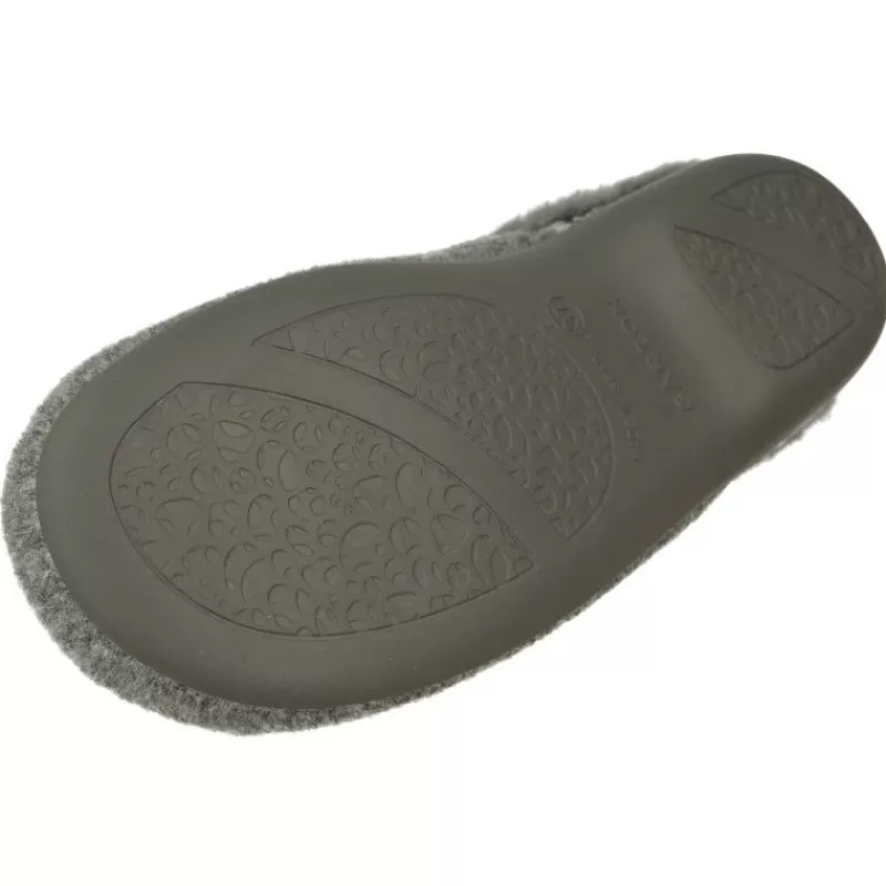 Garzon Chinelas-Zapatilla Chinela De En Pano Nordico Estampado, Planta Anatomica Extraible Y Piso De Caucho Gris
