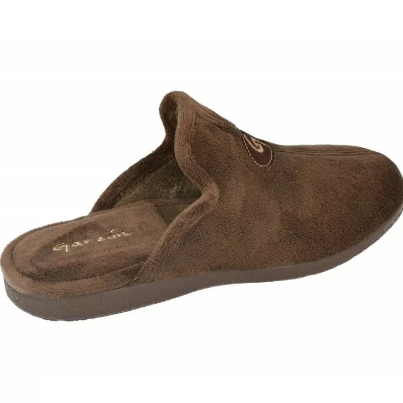 Garzon Chinelas-Zapatilla Chinela De En Tejido Confortable De Dacha Con Suela De Caucho Y Horma De Ancho Especial