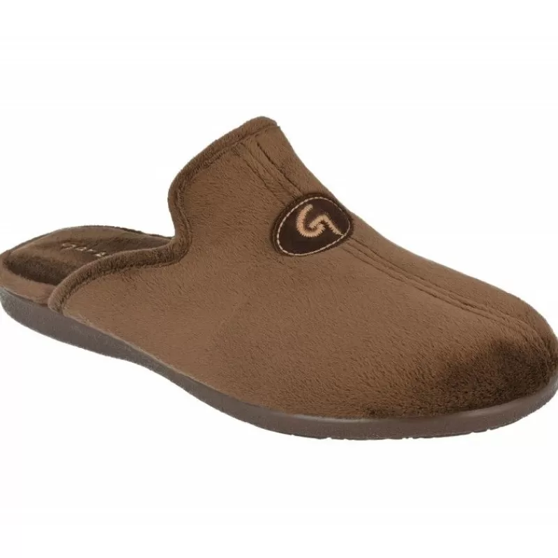 Garzon Chinelas-Zapatilla Chinela De En Tejido Confortable De Dacha Con Suela De Caucho Y Horma De Ancho Especial