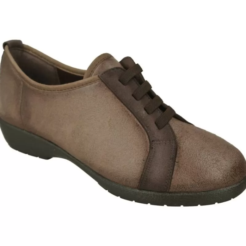 Doctor Cutillas Zapatos Ancho Especial-Zapatilla Mocasin De Con Cordones Elasticos En Tejido Simil Piel Con Piso De Caucho