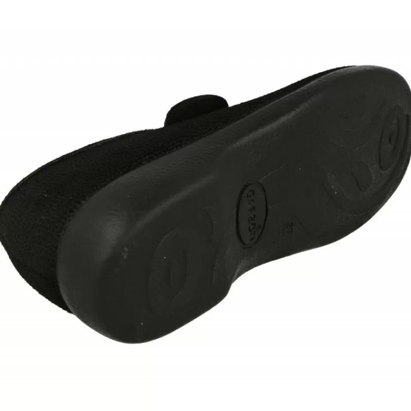 Garzon Zapatillas De Lona-Zapatilla Pulsera De En Pano Con Planta De Descanso Y Forro Antialergico Con Piso De Caucho Negro