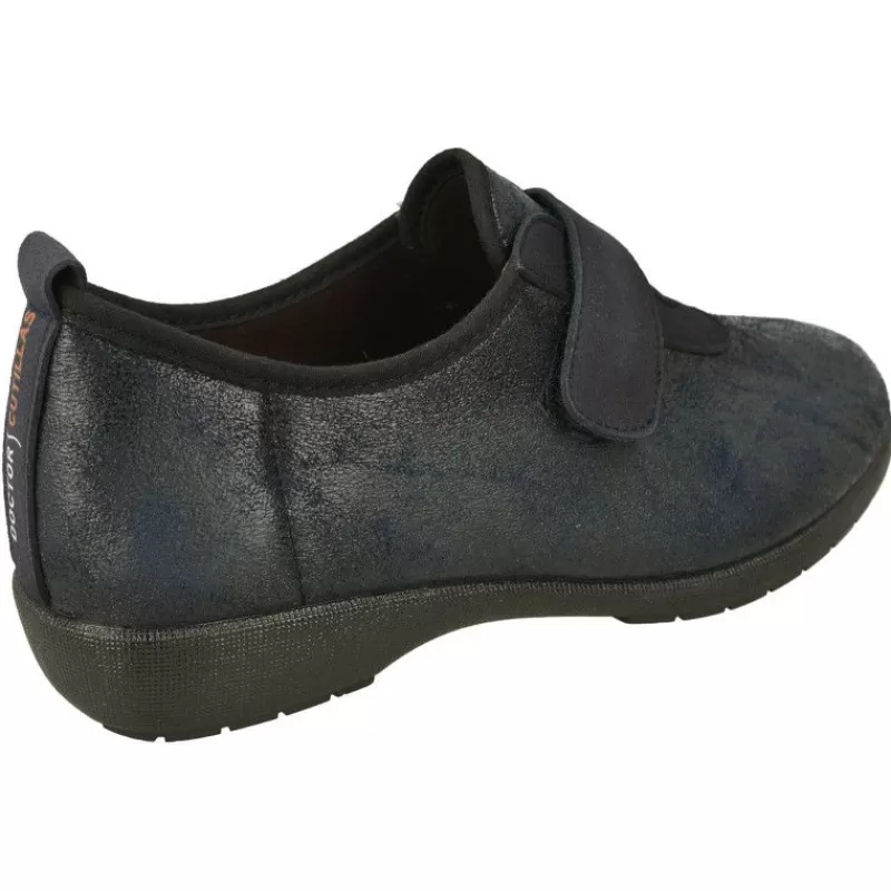 Doctor Cutillas Zapatos Ancho Especial-Zapatilla Velcro De En Antelina Adaptable Y Piso De Caucho, Horma De Ancho Especial
