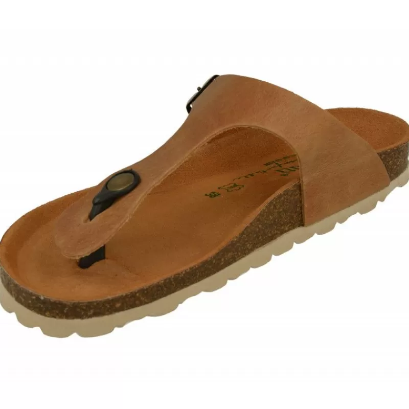 AUTENTI Sandalias-Zueco Esclava De En Piel Vacuna Con Hebilla Trasera Y Planta Anatomica De Descanso Cuero